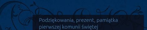 podziękowania komunia